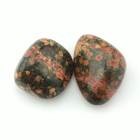 Tromlované kamene - jaspis leopardí